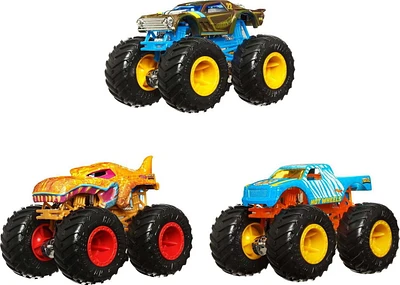 Hot Wheels Monster Trucks 1:64 Scale Color Shifters Trucks 3pk