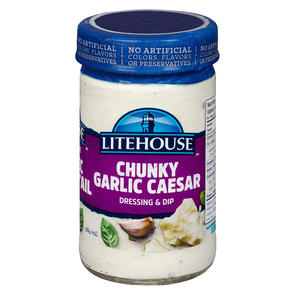 Litehouse Chunky Garlic Caesar Dressing & Dip, 384 mL