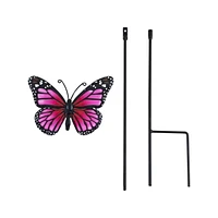 PIEU PAPILLON ROSE EN MÉTAL HOMETRENDS