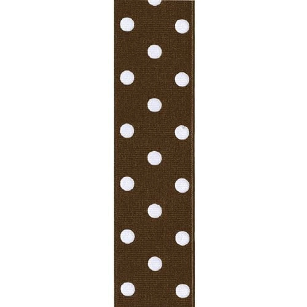 Ruban Grosgrain à pois Offray 39 mm
