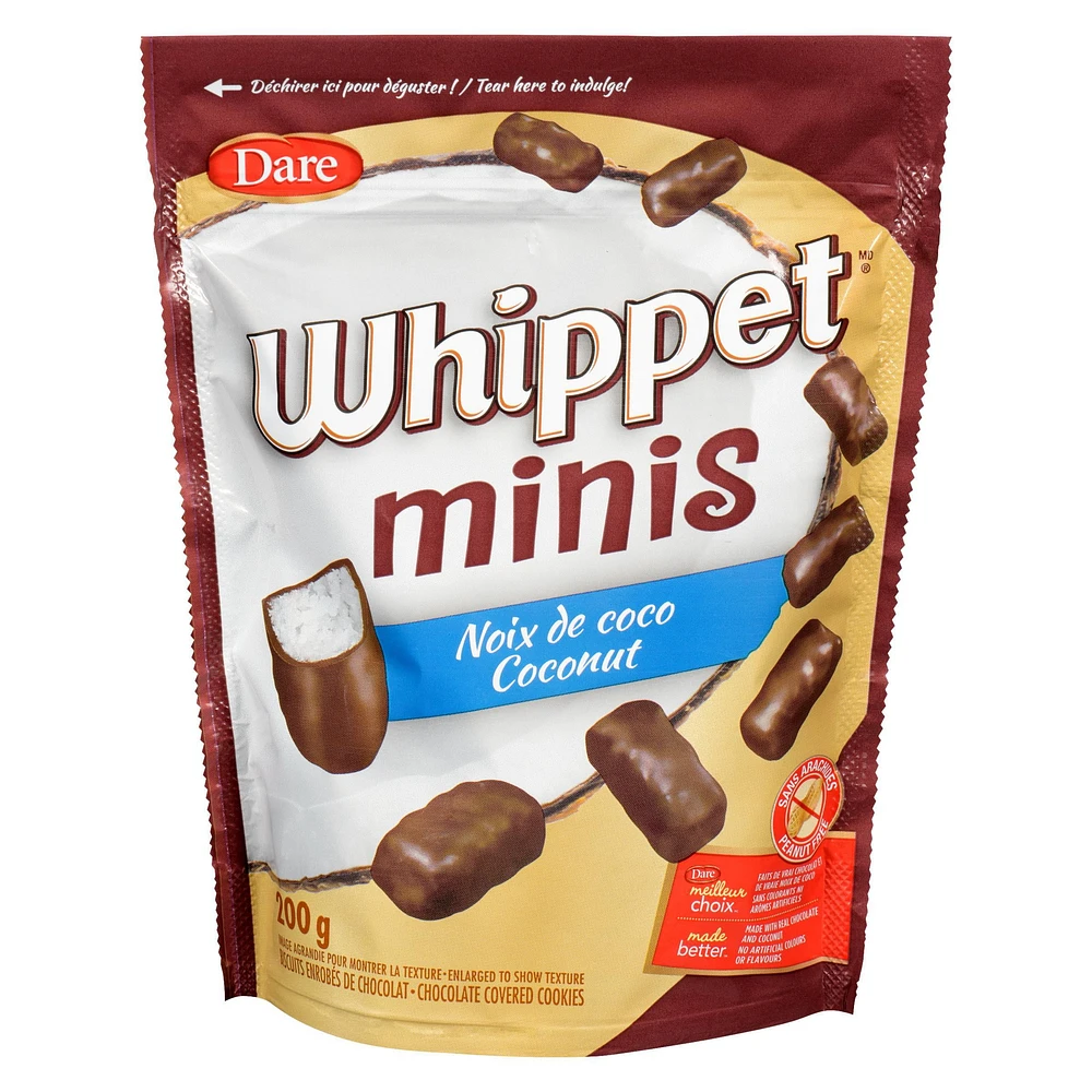 Whippet Minis Coconut Chocolate Covered Cookies