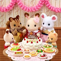 Calico Critters Hopscotch Rabbit Family, Set of 4 Collectible Doll Figures