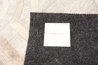 ECARPETGALLERY 9'1" x 12'9" Contemporary Cowhide Patchwork Handmade Area Rug for Living Room, Dining Room and Bedroom in Grey