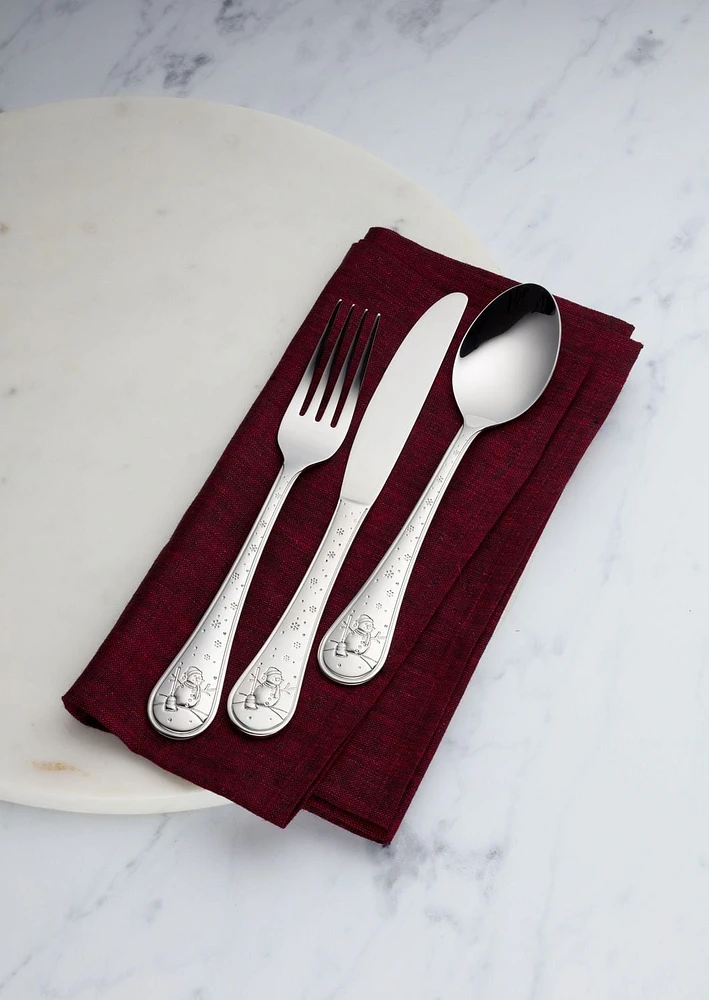Ensemble de coutellerie de 12 pièces Bonhomme de neige ONEIDA