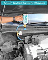 DURACOOL® 134a Charge Hose with Can Tap, Pressure Gauge & Quick Connect., 134a CHGE HOSE GAUGE CONNECT