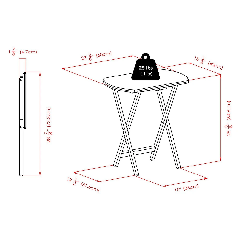 Corbet 5pc table à collation surdimensionnée