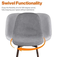 Homycasa Contemporary Set of 2 Barstool Swivel Counter Stools