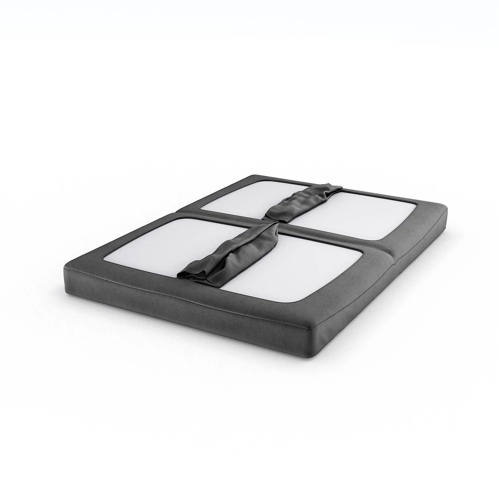 DHP Black Metal Arm Futon Frame with 6-Inch Pocket Coil Futon Mattress