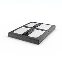 DHP Black Metal Arm Futon Frame with 6-Inch Pocket Coil Futon Mattress
