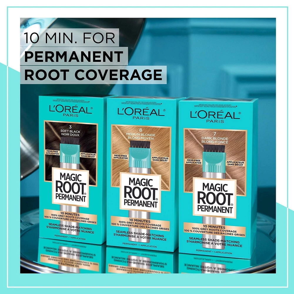 L'Oréal Paris Magic Root Permanent, Retouche Permanente des Racines Couverture des gris à 100%