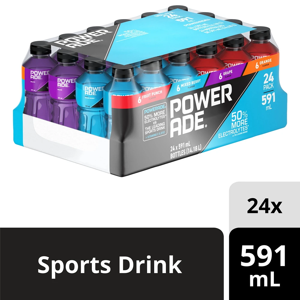 POWERADE Team Pack 591mL Bottles, 24 Pack, 24 x 591mL