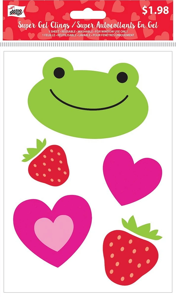 Mello Smello Frog Super Gel Clings - 1 Sheet