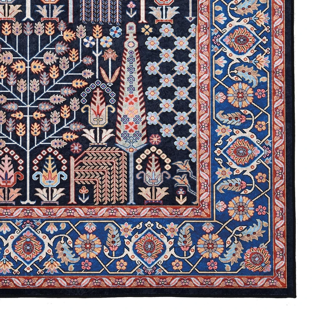 Tapis d'appoint Emerald Myer ivoire & or de 3 pi 3 po x 5 pi