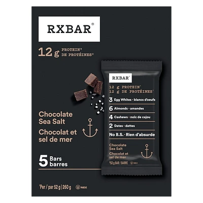 Barres protéinées RXBAR® Chocolat et sel de mer 5 x 52 g RX CHOC SSLT BAR - FRENCH