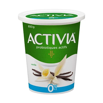 Activia Probiotic Yogurt, Vanilla, Fat Free, 650 g