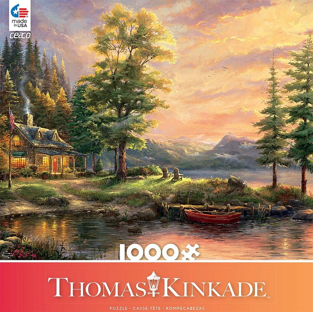 Ceaco Thomas Kinkade - Morning Light Lake Puzzle, 1000Piece Puzzle