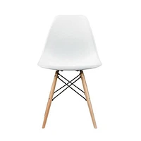 Chaise de salle à manger noire Take Me Home avec pieds en bois naturel – Lot de 4, robuste et durable avec siège noir confortable, parfaite pour les salles à manger et les intérieurs modernes