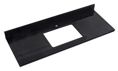 47,6 pouces W 18,25 po D Stone Top En Noir Couleur Galaxy Pour Robinet 1 Trou AI-17436