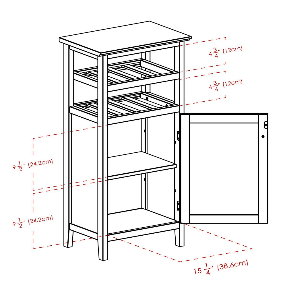 Winsome Alta Wine Cabinet in Espresso Finish - 92119