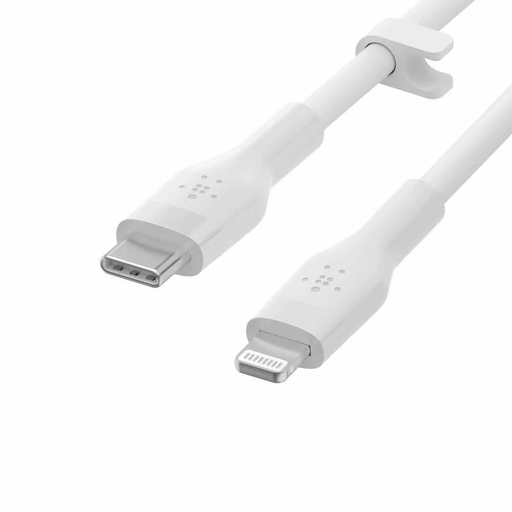 Belkin BOOSTCHARGE PRO USB-C Cable with Lightning Connector 3ft White