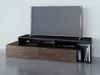 Nexera Paisley 72-inch TV Stand, Truffle And Black