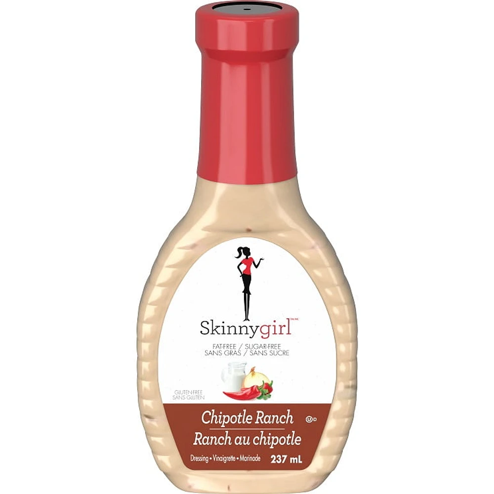 Skinnygirl, Chiptole Ranch, Fat-Free, Sugar-Free, Salad Dressing, 237mL