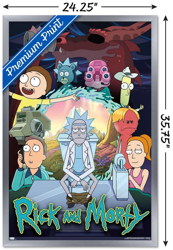 Rick And Morty - Season 4 Group Wall Poster, 14.725" x 22.375"