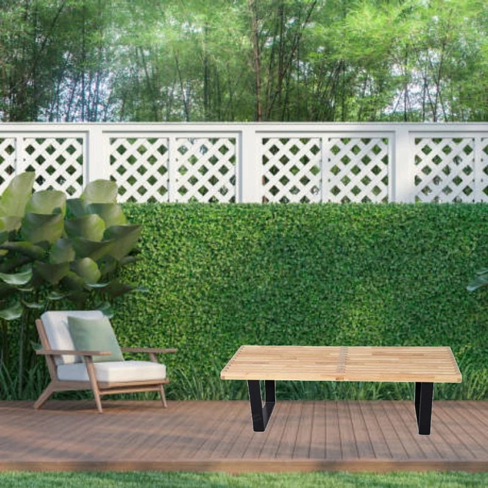 Percy Bench in Natural, Natural Bench, Manufactured Wood Bench, Natural Line Bench, Natural Wood Bench, Patio Bench, Entryway Bench 48"