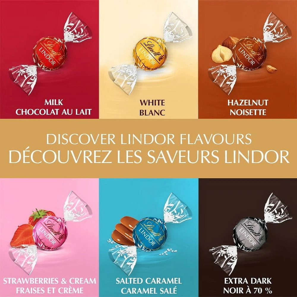 Lindt LINDOR Assorted Chocolate Truffles, 150-Gram Bag, 150g Bag
