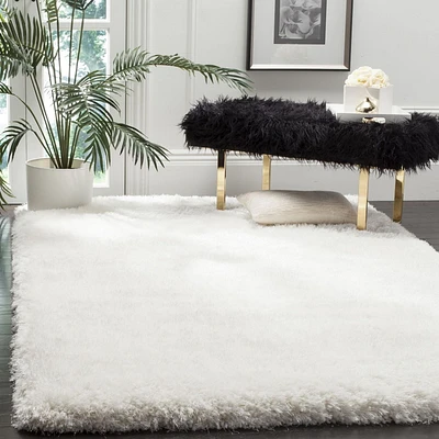Safavieh Luxe Paxton Solid Plush Shag Area Rug, Red, 2'3" X 8' Runner