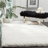Safavieh Luxe Paxton Solid Plush Shag Area Rug, Red, 2'3" X 8' Runner