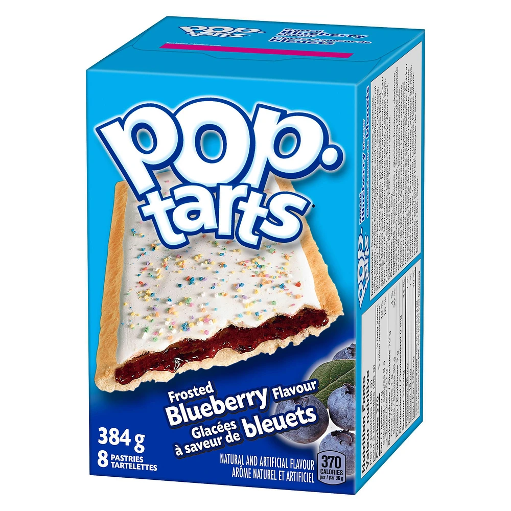 Kellogg's Pop-Tarts toaster pastries, Frosted Blueberry  384 g - 8 pastries, Toaster pastries