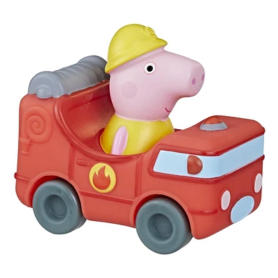 Peppa Pig Mini-véhicule, jouet préscolaire avec figurine fixe à l'intérieur (camion de pompier avec Peppa Pig)