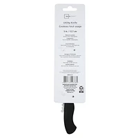 Couteau utilitaire Mainstays de 5 po en acier inoxydable avec manche en plastique noir