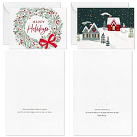 Boîte de cartes de Noël, Connections from Hallmark, assortiment de motifs mignons, paquet de 20 cartes