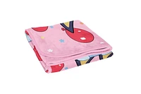 Bluey 'Balloon Party' Kids Plush Fleece Throw, 100% Polyester, Pink