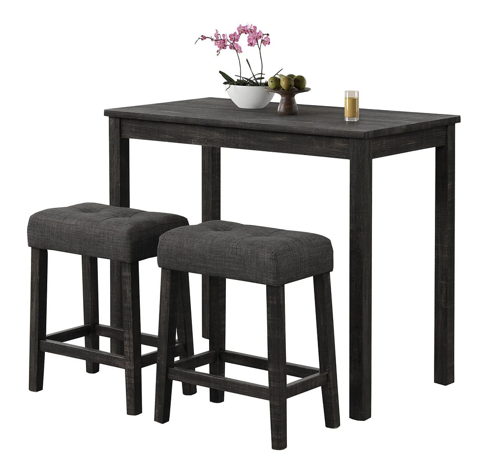 Ensemble pub Liam, 3 pieces, gris