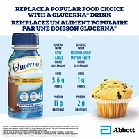 Boisson nutritive Glucerna, Substitut de repas, Alimentation complète et équilibrée pour les personnes diabétiques, Chocolat, 6 x 237 mL Alimentation complète et équilibrée