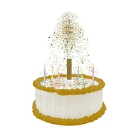 Candle - Party Popper! Cake Topper Gold and Silver, Confetti Popper