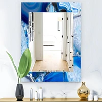 Designart 'Marbled Geode 11' Miroir Mid-Century - Miroir Mural - 28x40