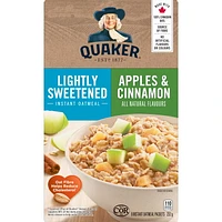 Quaker Lightly Sweetened Apples & Cinnamon Instant Oatmeal, 232g