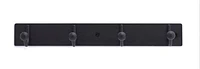 era Bar Wall 4 Hook Black, 12.60inx2.16in