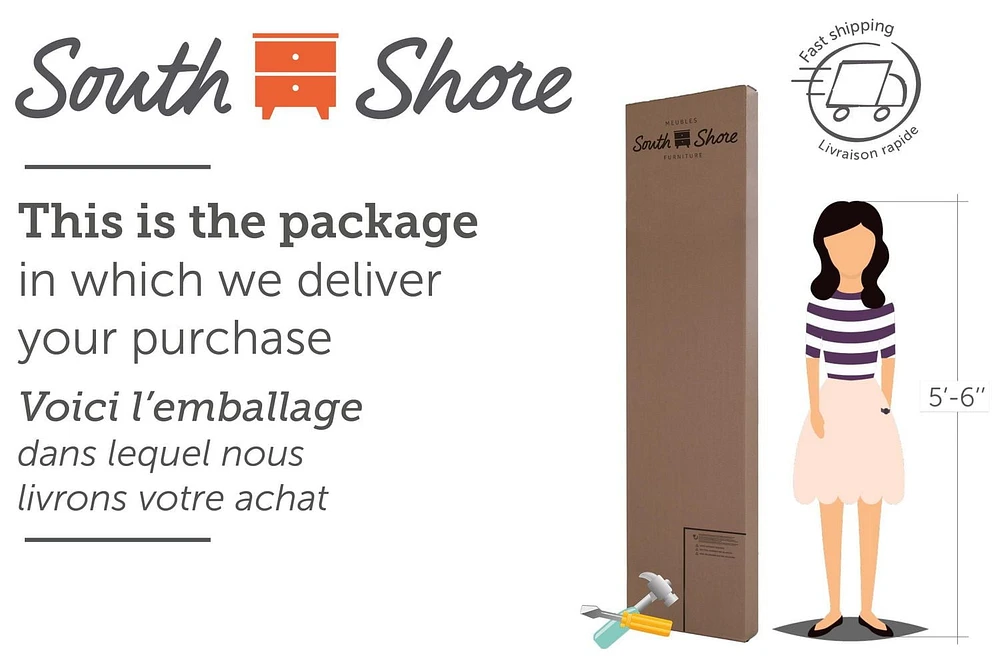 South Shore plateforme avec stockage Collection Soho