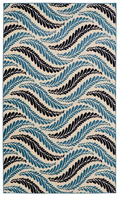Tapis Capri Bridger os & bleu de 6 pi 5 po x 9 pi 3 po