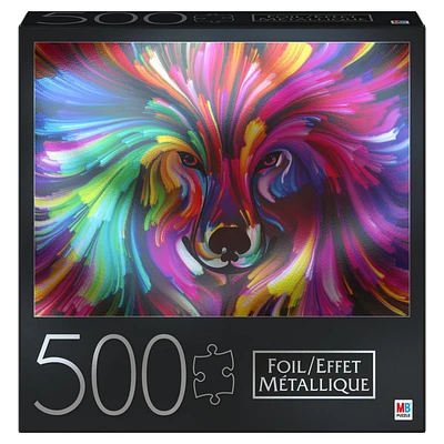 Puzzle de 500 pièces avec effet métallisé, pour adultes et enfants à partir de 8 ans, Peinture de chien