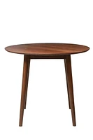 Table à manger Callum en noyer, Table à manger en bois, Table à manger en noyer, Table à manger en MDF, Table à manger en placage, Table à manger en bois moderne, Table à manger ronde