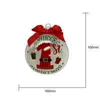 Holiday Time "Baby First Christmas" Collectible Glass Ball Ornament