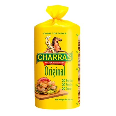 CHARRAS TOSTADAS ORG, Size: 12.3oz