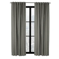 Loft Living Girona assombrissement des pièces Double Tetiere panneau de rideau 52 x 63 in Charbon