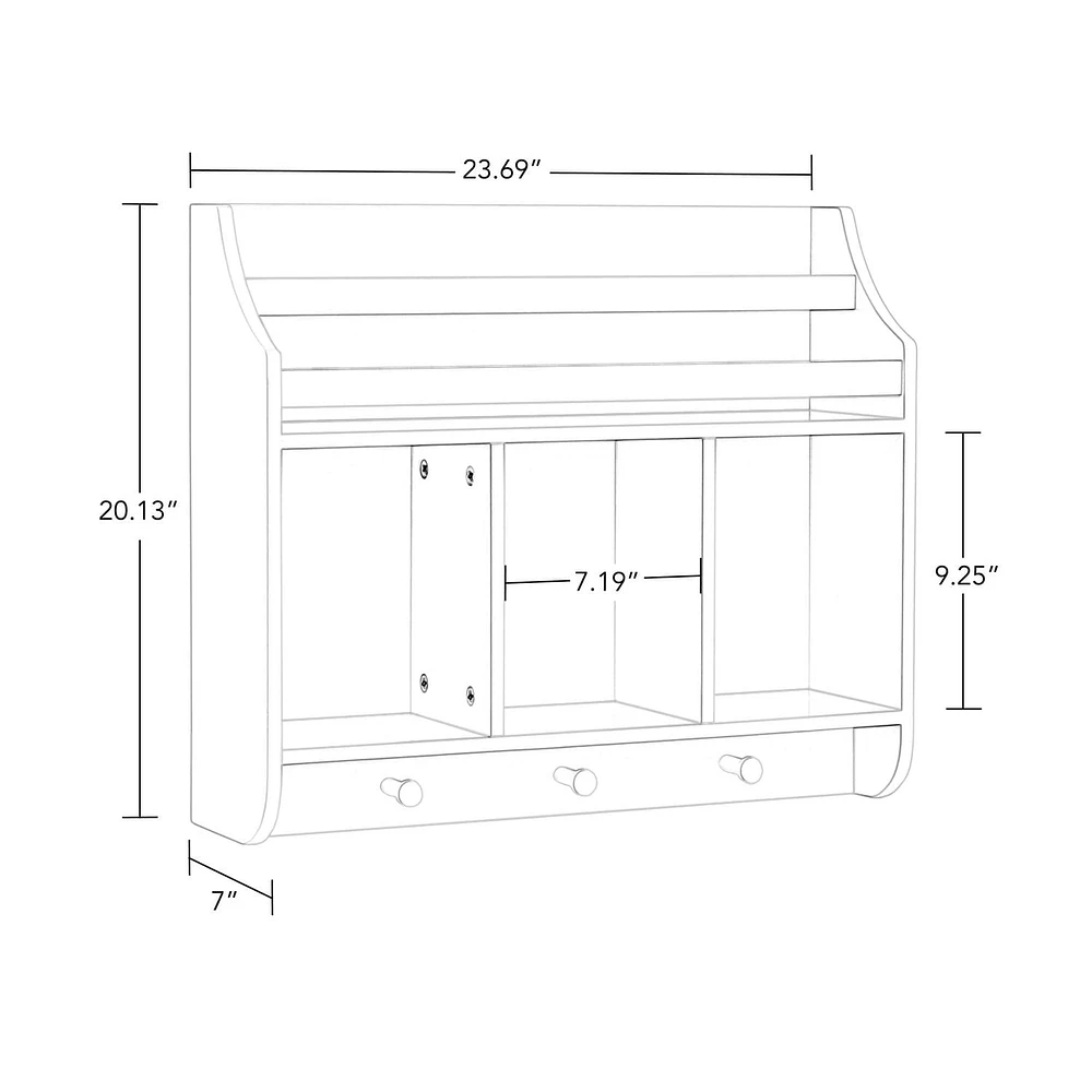 Collection Book Nook Maison RiverRidge® Bibliothèque murale blanche pour enfant